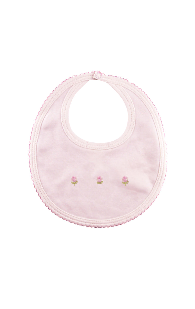 Baby Girl's Pink Flower Bib - Little Threads Inc. Children's Clothing