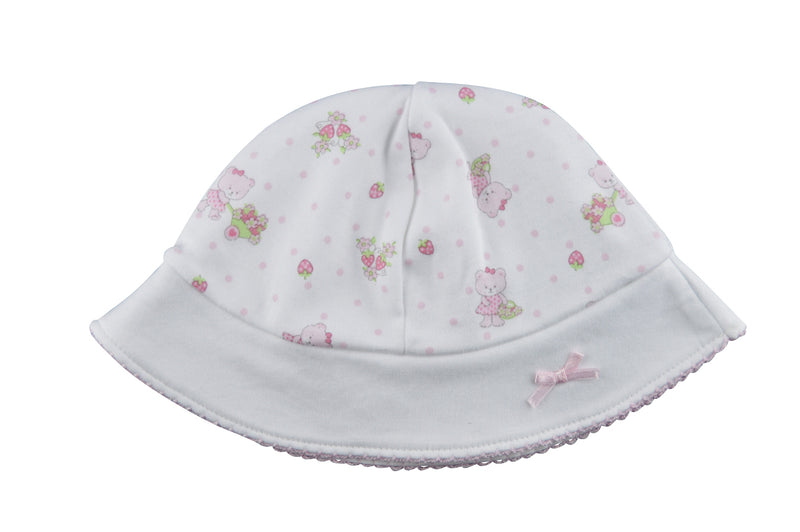 Baby Girl;s Bear Strawberry Sun hat - Little Threads Inc. Children's Clothing