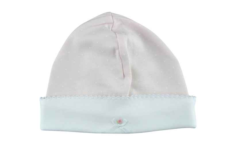 Baby Girl's Pink Flower and Bow Hat - Little Threads Inc. Children's Clothing