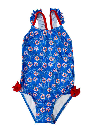 Nautical Girl's Swimsuit - Little Threads Inc. Children's Clothing