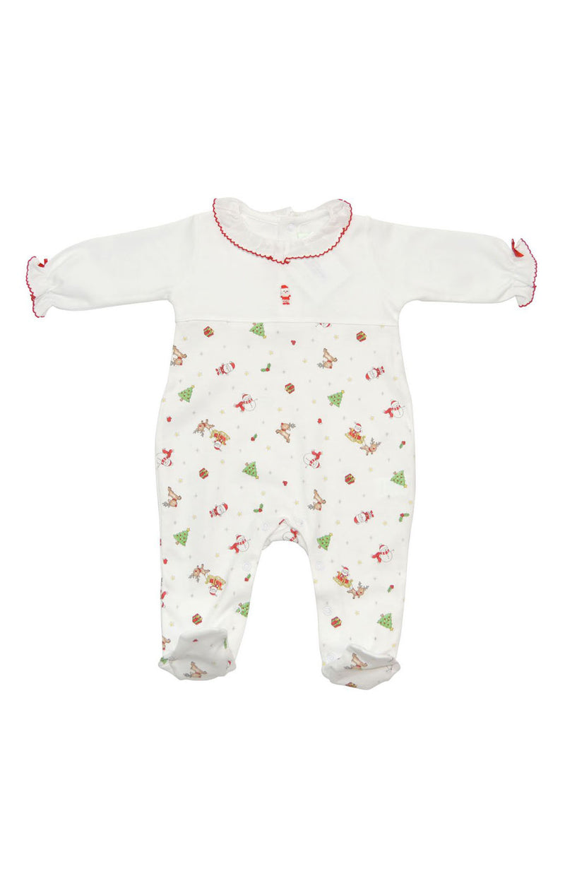 Baby Girl's Christmas Print Footie - Little Threads Inc. Children's Clothing