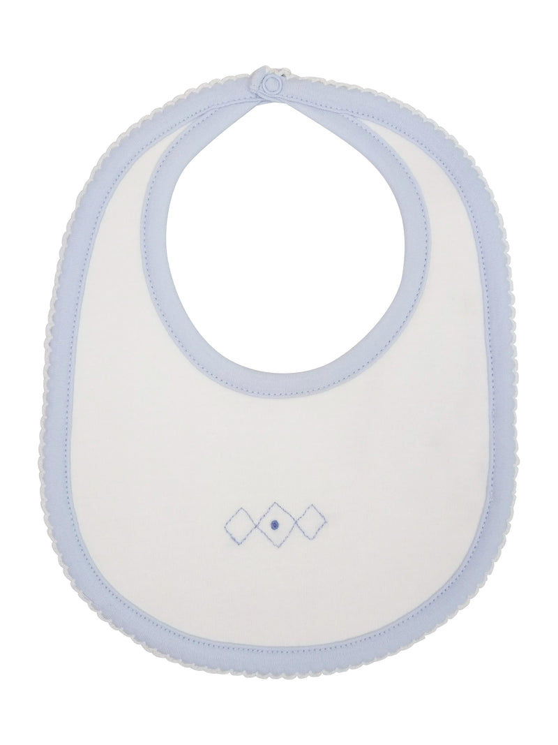 Baby Boy's Blue Diamond Bib - Little Threads Inc. Children's Clothing