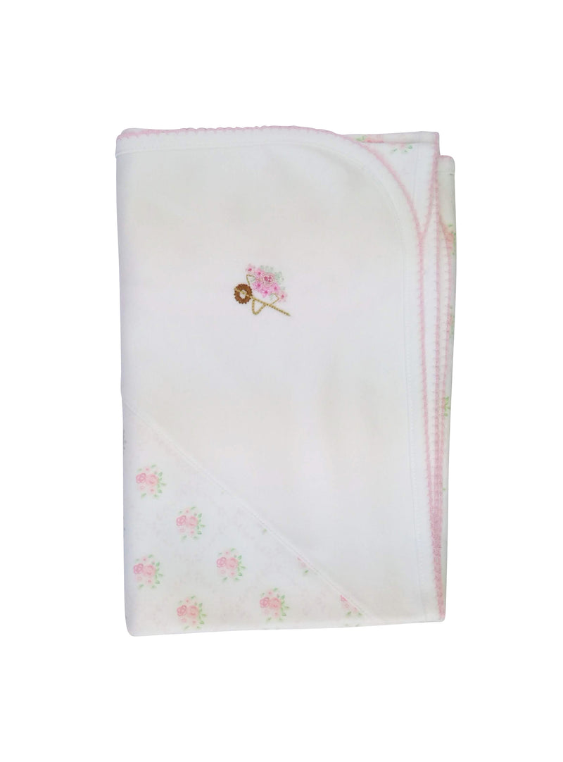 Baby Girl's Floral Wheel Barrow Blanket - Little Threads Inc. Children's Clothing