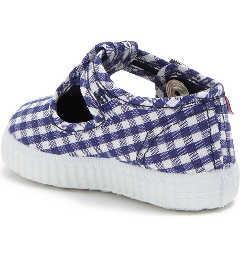 Cienta Navy Gingham canvas kids shoes - Little Threads Inc. Children's Clothing