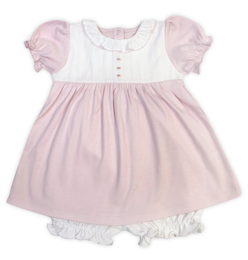 Baby Girl's Pink and White Rosebuds Dress - Little Threads Inc. Children's Clothing