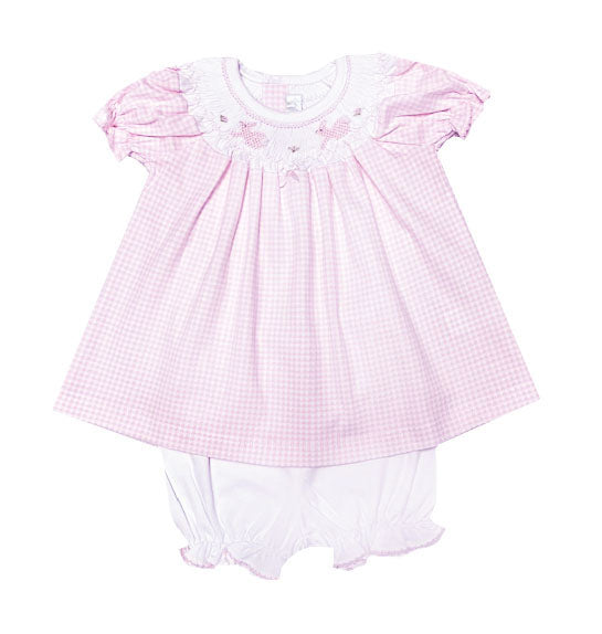 Easter Bunny Girl Bishop Dress - Little Threads Inc. Children's Clothing