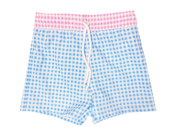 Blue and Pink Swim Trunks - Little Threads Inc. Children's Clothing