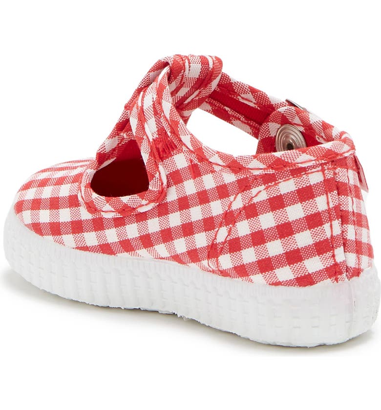 Cienta Red Gingham canvas kids shoes - Little Threads Inc. Children's Clothing