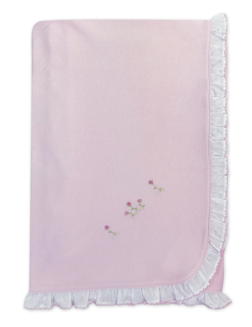 Baby Girl's Pink Rose Ruffle Blanket - Little Threads Inc. Children's Clothing