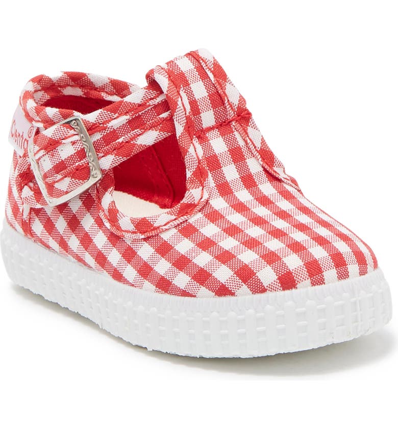 Cienta Red Gingham canvas kids shoes - Little Threads Inc. Children's Clothing