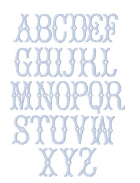 Avery Filled Embroidery Font - Little Threads Inc. Children's Clothing