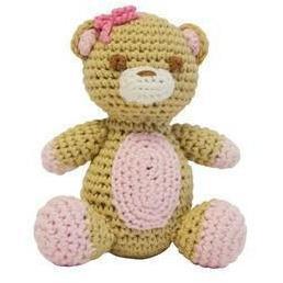 Bear Girl's Gift Set with Rattle - Little Threads Inc. Children's Clothing