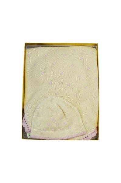 Ivory with Pink Dots Baby Alpaca Gift Set - Little Threads Inc. Children's Clothing