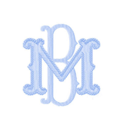 Barret Cord 2 letter monogram - Little Threads Inc. Children's Clothing