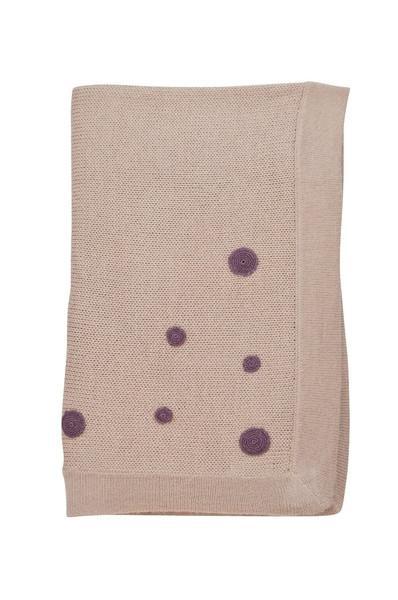 Pink Baby Alpaca Blanket with Burgundy Dots - Little Threads Inc. Children's Clothing