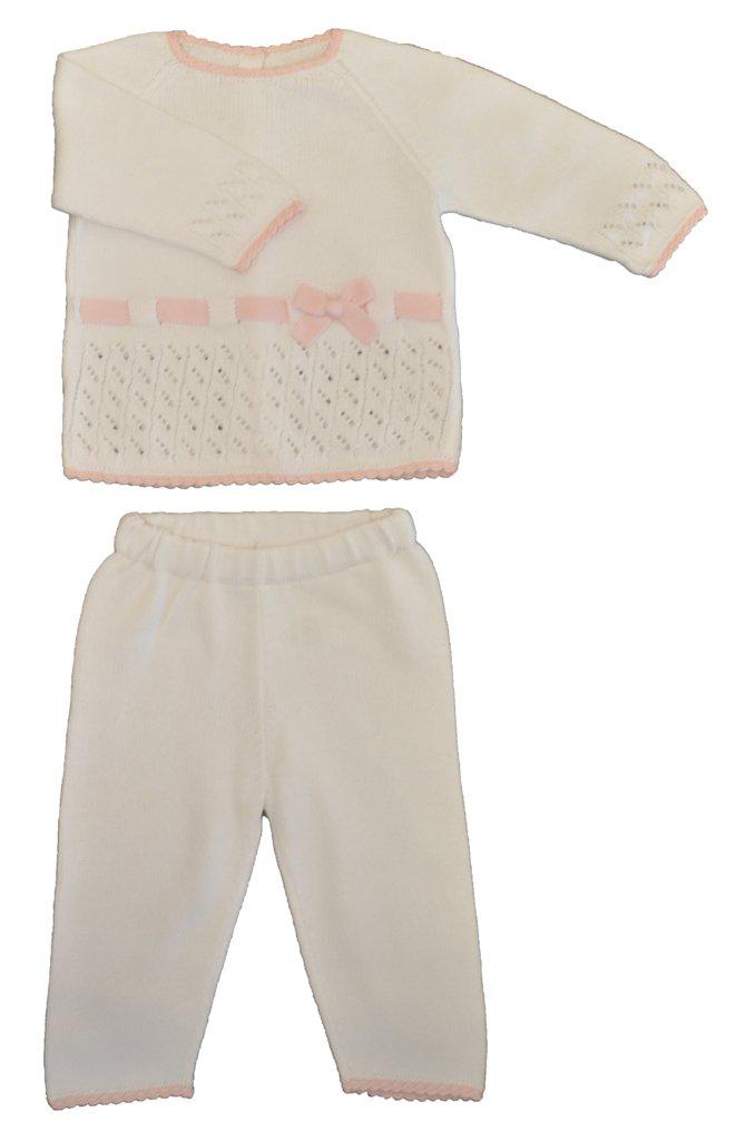 Baby Threads Pima cotton Knitted Baby Girl Pant set - Little Threads Inc. Children's Clothing