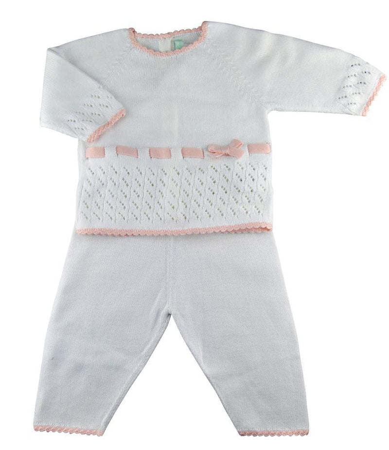 Baby Threads Pima cotton Knitted Baby Girl Pant set - Little Threads Inc. Children's Clothing