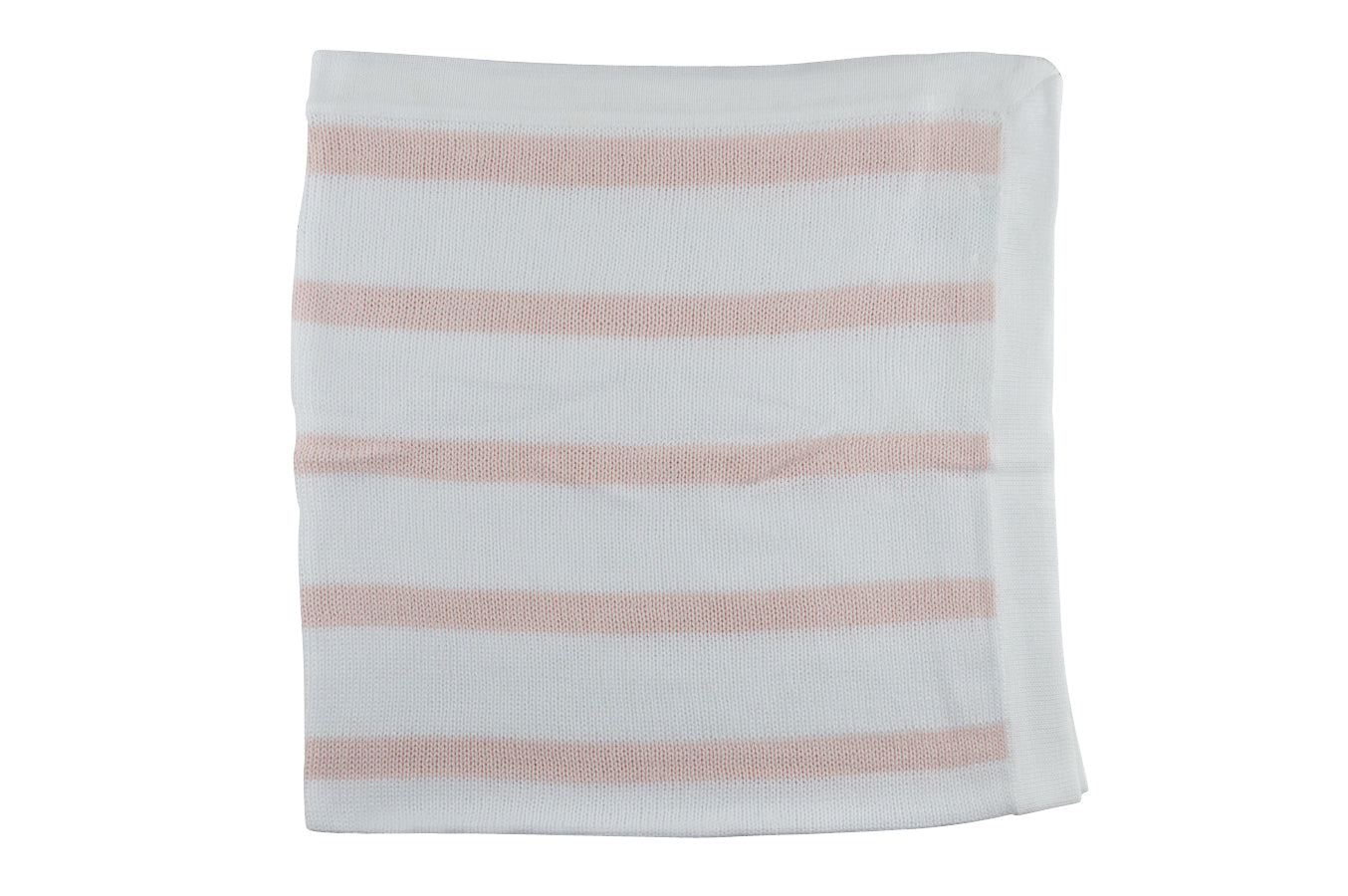 Pink and White Striped Knit Blanket - Little Threads Inc. Children's Clothing
