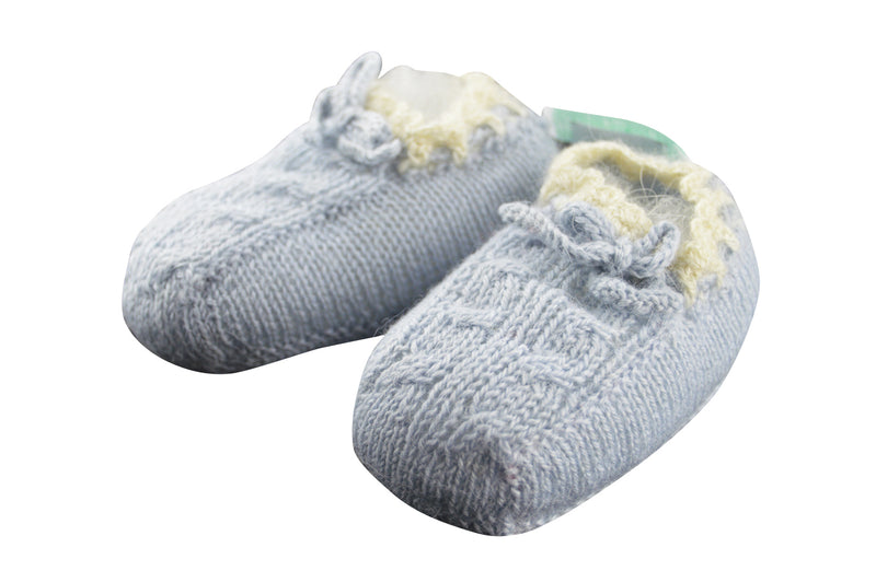 Blue Alpaca Booties - Little Threads Inc. Children's Clothing