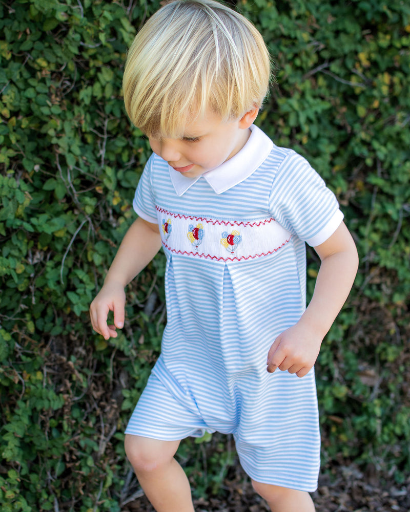 Baby boy's "Birthday" Pima Cotton Romper - Little Threads Inc. Children's Clothing
