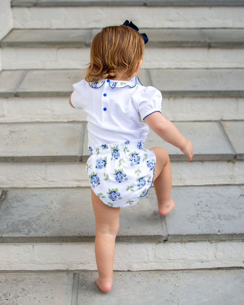 Baby Girl's "Hydrangeas" Bloomer Set - Little Threads Inc. Children's Clothing
