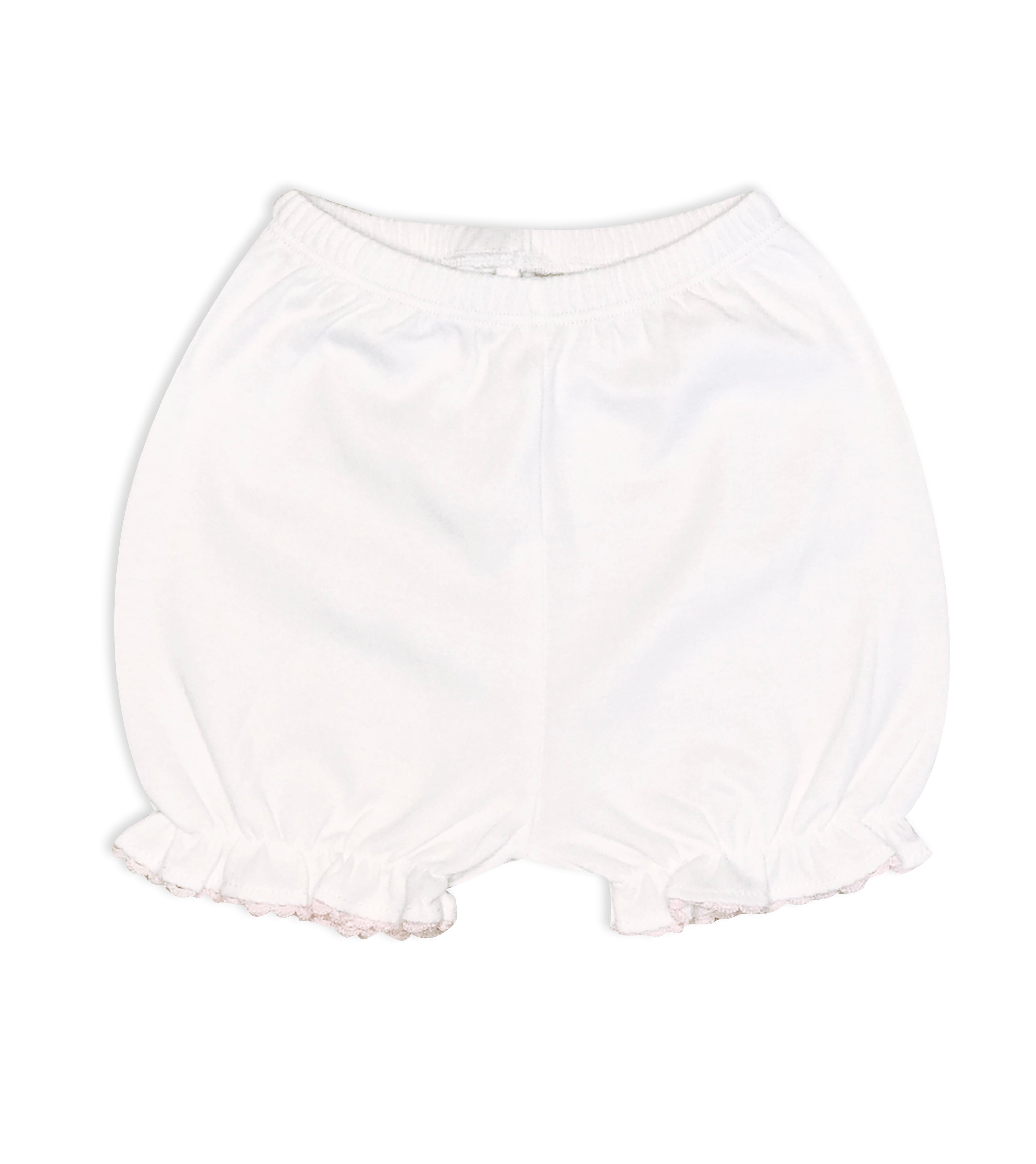Baby Girl's White and Pink Trim Shorts - Little Threads Inc. Children's Clothing