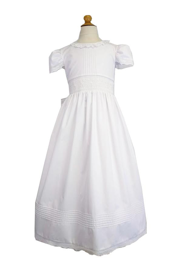 Hand Smocked First Communion Dress - Little Threads Inc. Children's Clothing