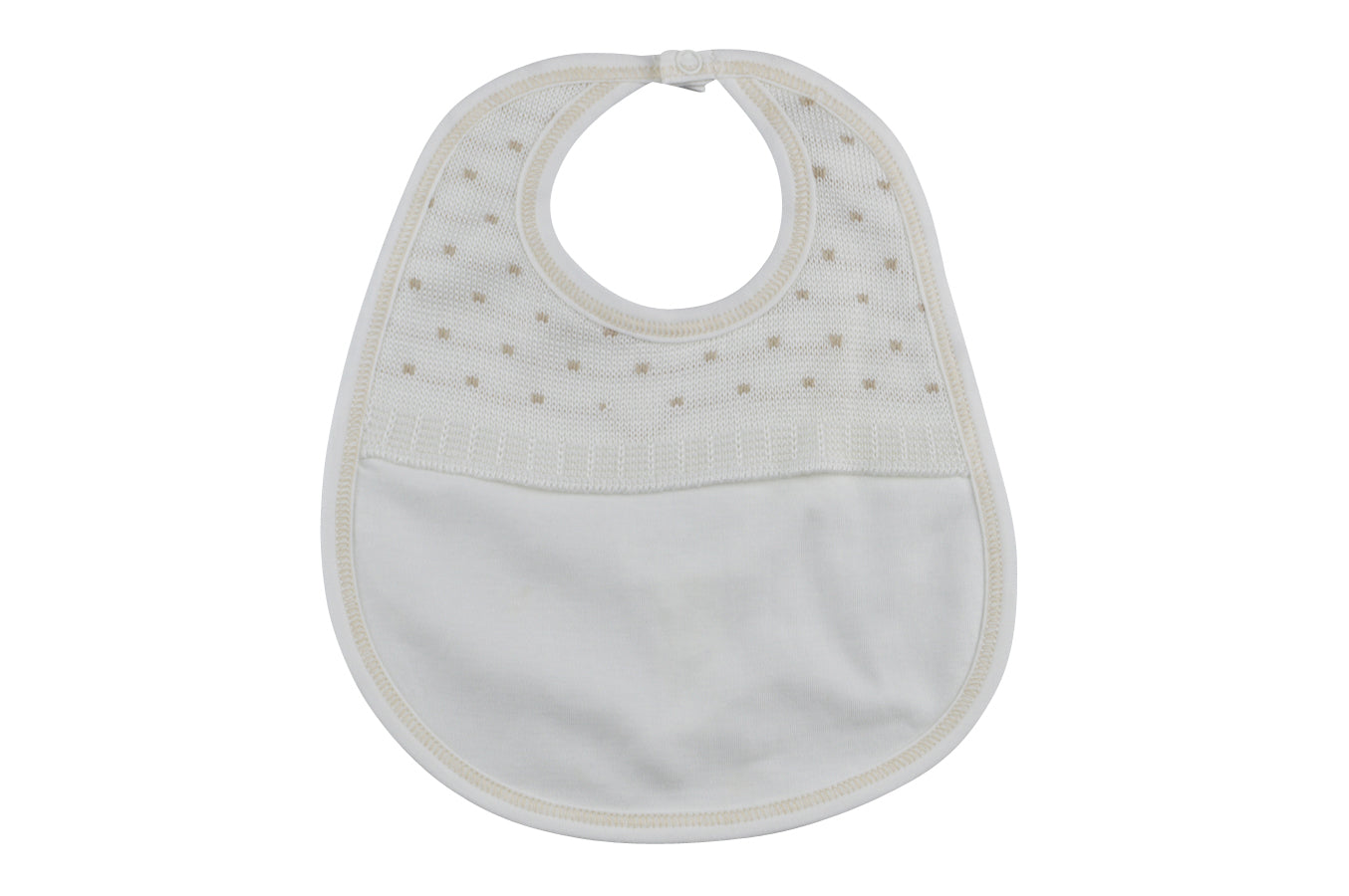 Unisex Ecru Bib - Little Threads Inc. Children's Clothing