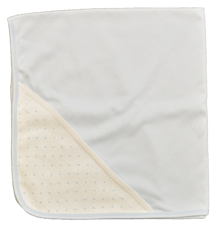 Blue Knit Blanket - Little Threads Inc. Children's Clothing