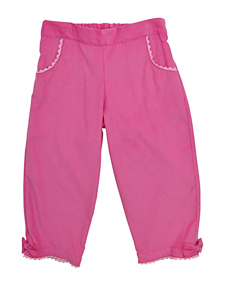Fucshia cord pants  by Marco & Lizzy - Little Threads Inc. Children's Clothing