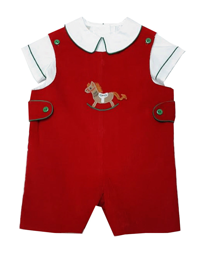 Rocking horse boy's overall set - Little Threads Inc. Children's Clothing