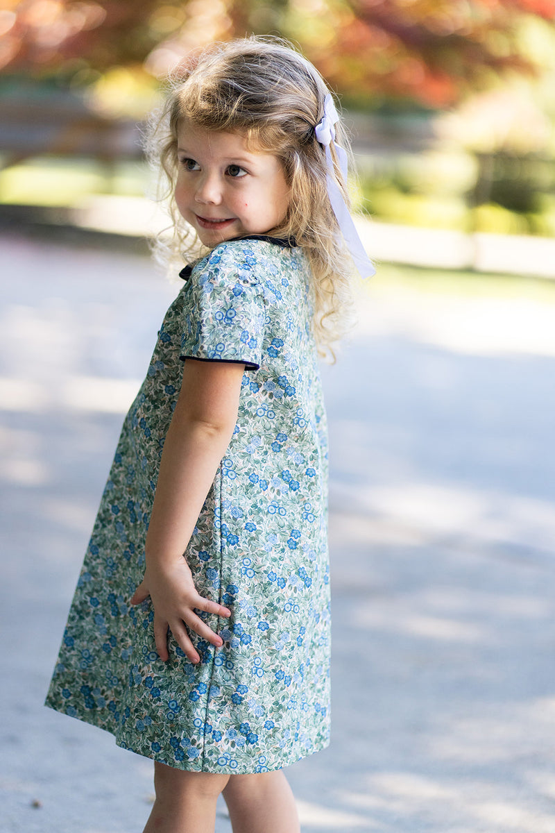 Girl's "Sienna & Luca" Floral A-line Dress - Little Threads Inc. Children's Clothing