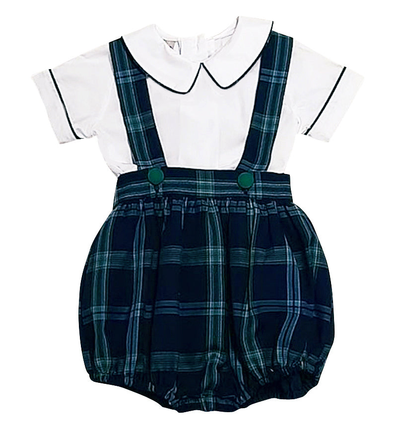 Baby's "Sienna & Luca" Plaid Diaper And Shirt Set - Little Threads Inc. Children's Clothing