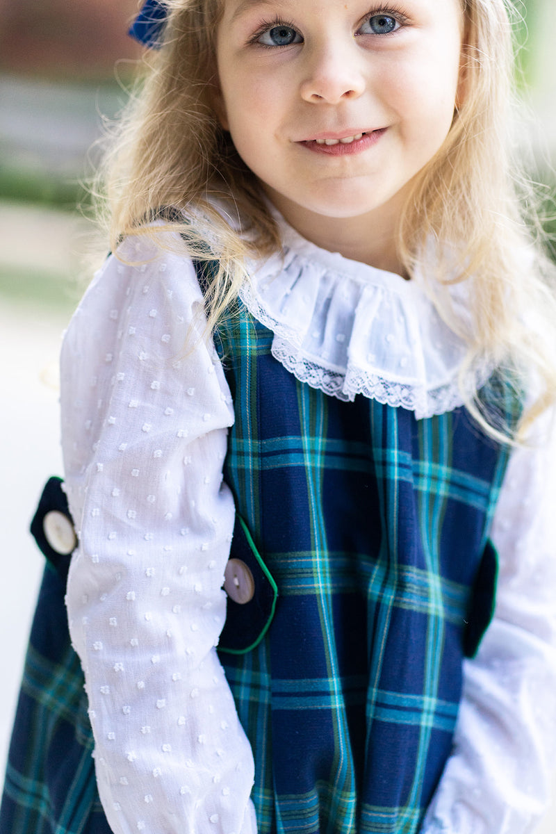 Sienna & Luca Plaid Fall Girl's Jumper - Little Threads Inc. Children's Clothing