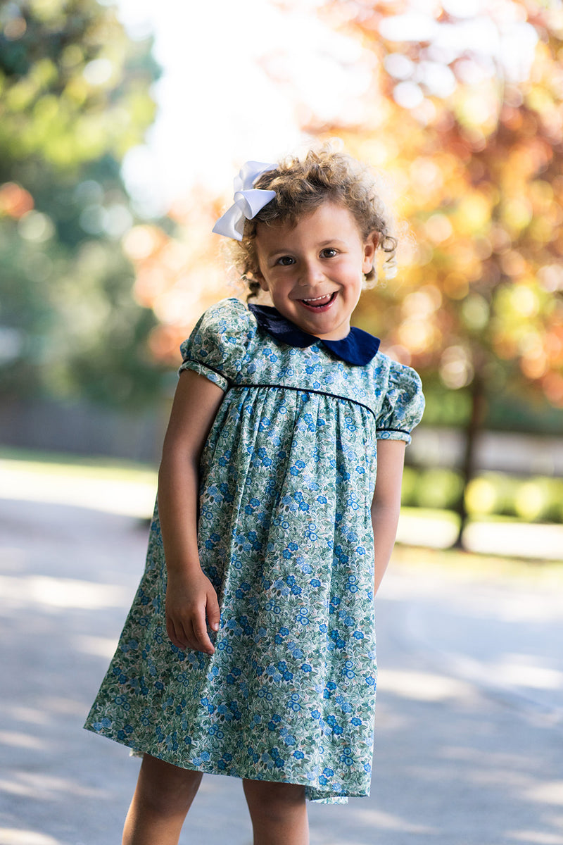 Girl's "Sienna & Luca" Floral Float Dress - Little Threads Inc. Children's Clothing