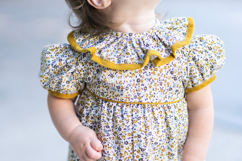Viella Floral Girl's Romper - Little Threads Inc. Children's Clothing