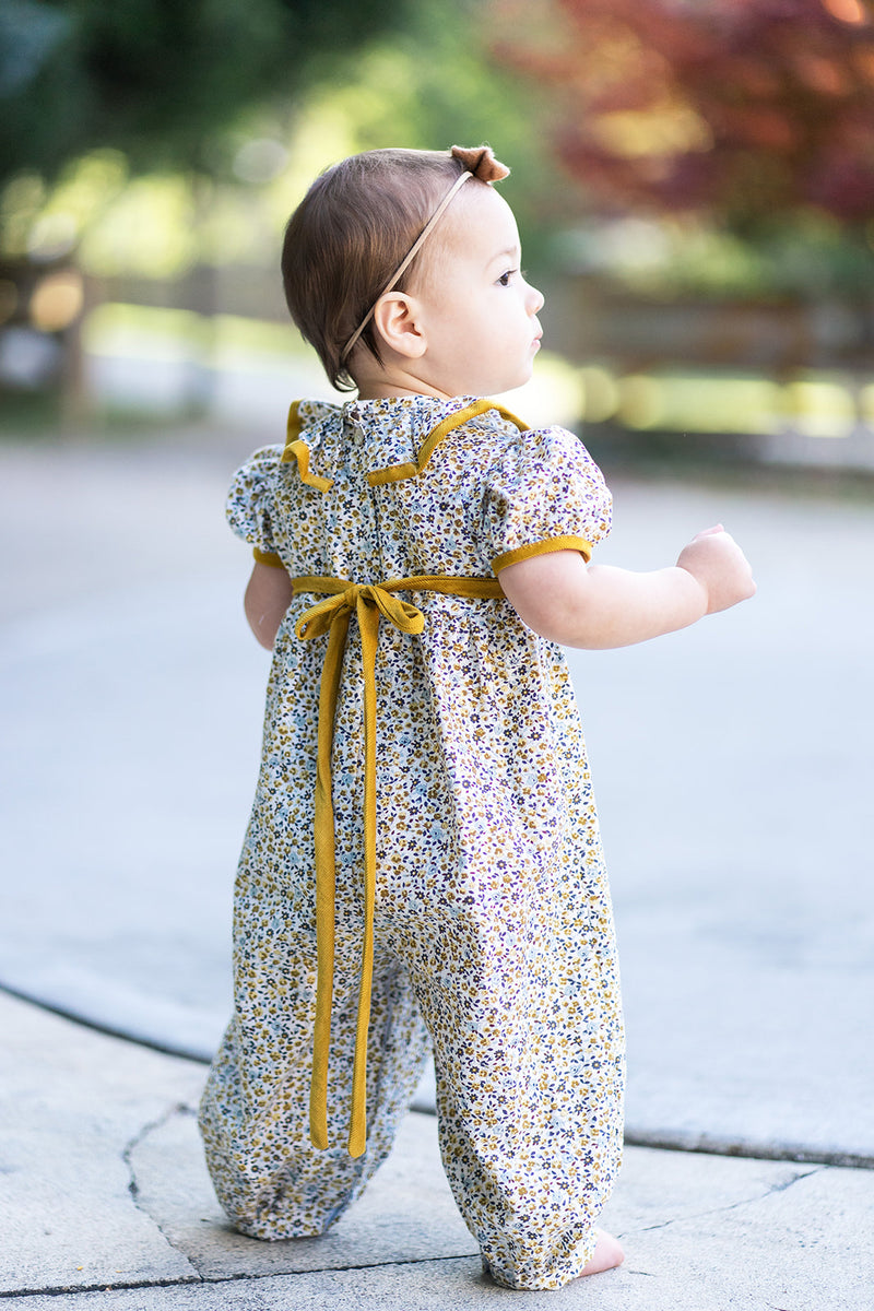 Viella Floral Girl's Romper - Little Threads Inc. Children's Clothing
