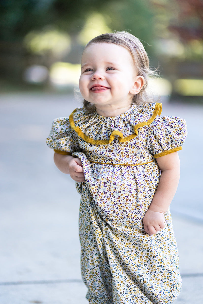 Viella Floral Girl's Romper - Little Threads Inc. Children's Clothing