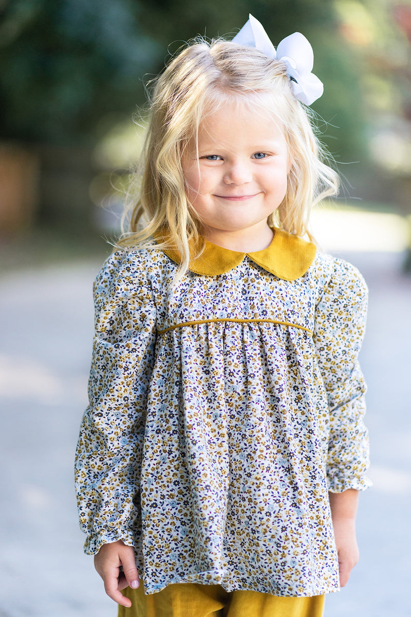 Viella Floral Blouse - Little Threads Inc. Children's Clothing