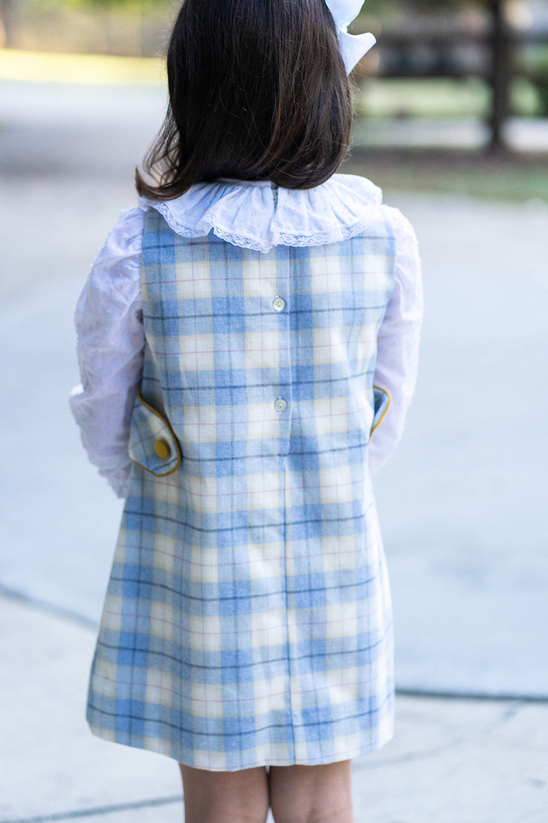 Leo & Lola Plaid viella Girl's Jumper - Little Threads Inc. Children's Clothing