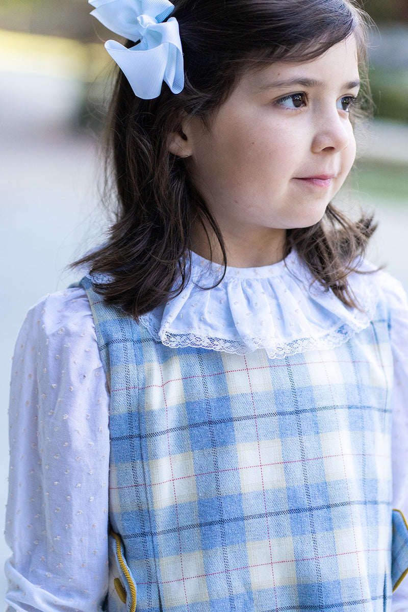 Leo & Lola Plaid viella Girl's Jumper - Little Threads Inc. Children's Clothing