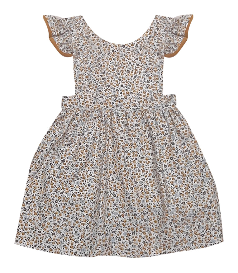 Leo & Lola Floral apron skirt - Little Threads Inc. Children's Clothing