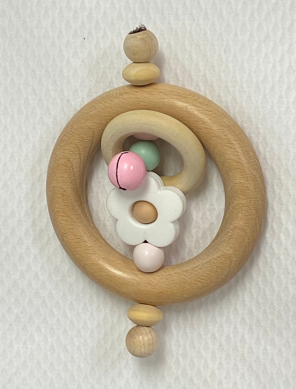 Flower Wooden Baby Rattle. - Little Threads Inc. Children's Clothing