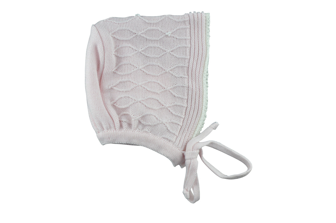 Pink Diamond Knit Bonnet - Little Threads Inc. Children's Clothing
