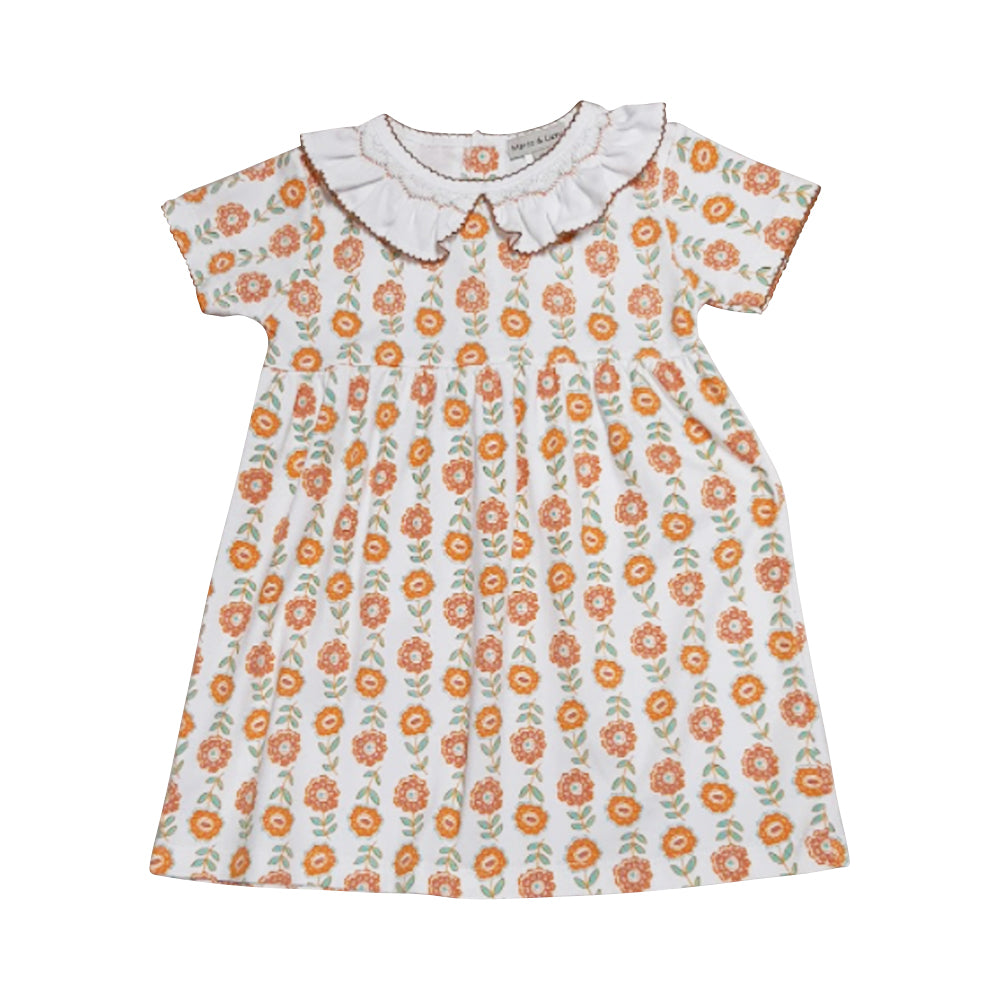 San Remy Pima cotton Knit  Girls dress - Little Threads Inc. Children's Clothing