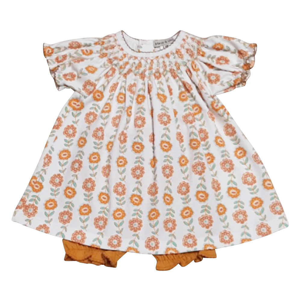 St Remy Hand smocked Girl's Bishop Dress - Little Threads Inc. Children's Clothing