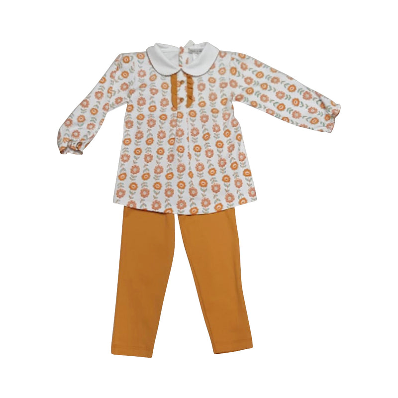 Girl's "St. Remmy" Pima cotton Legging Set - Little Threads Inc. Children's Clothing