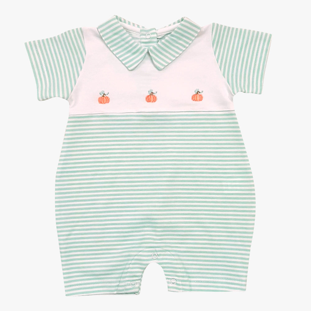 Baby Boy's Pumpkin Romper - Little Threads Inc. Children's Clothing