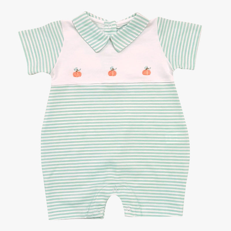 Baby Boy's Pumpkin Romper - Little Threads Inc. Children's Clothing