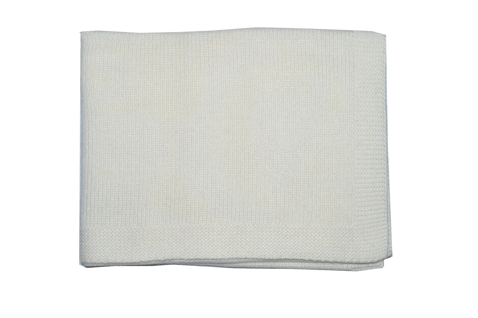 Unisex White Knit Blanket - Little Threads Inc. Children's Clothing